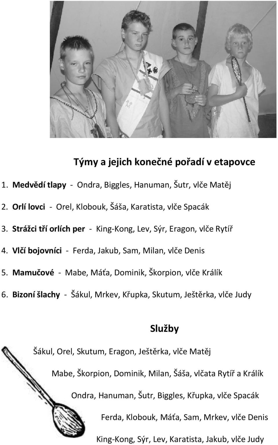 Mamučové Mabe, Máťa, Dominik, Škorpion, vlče Králík 6.