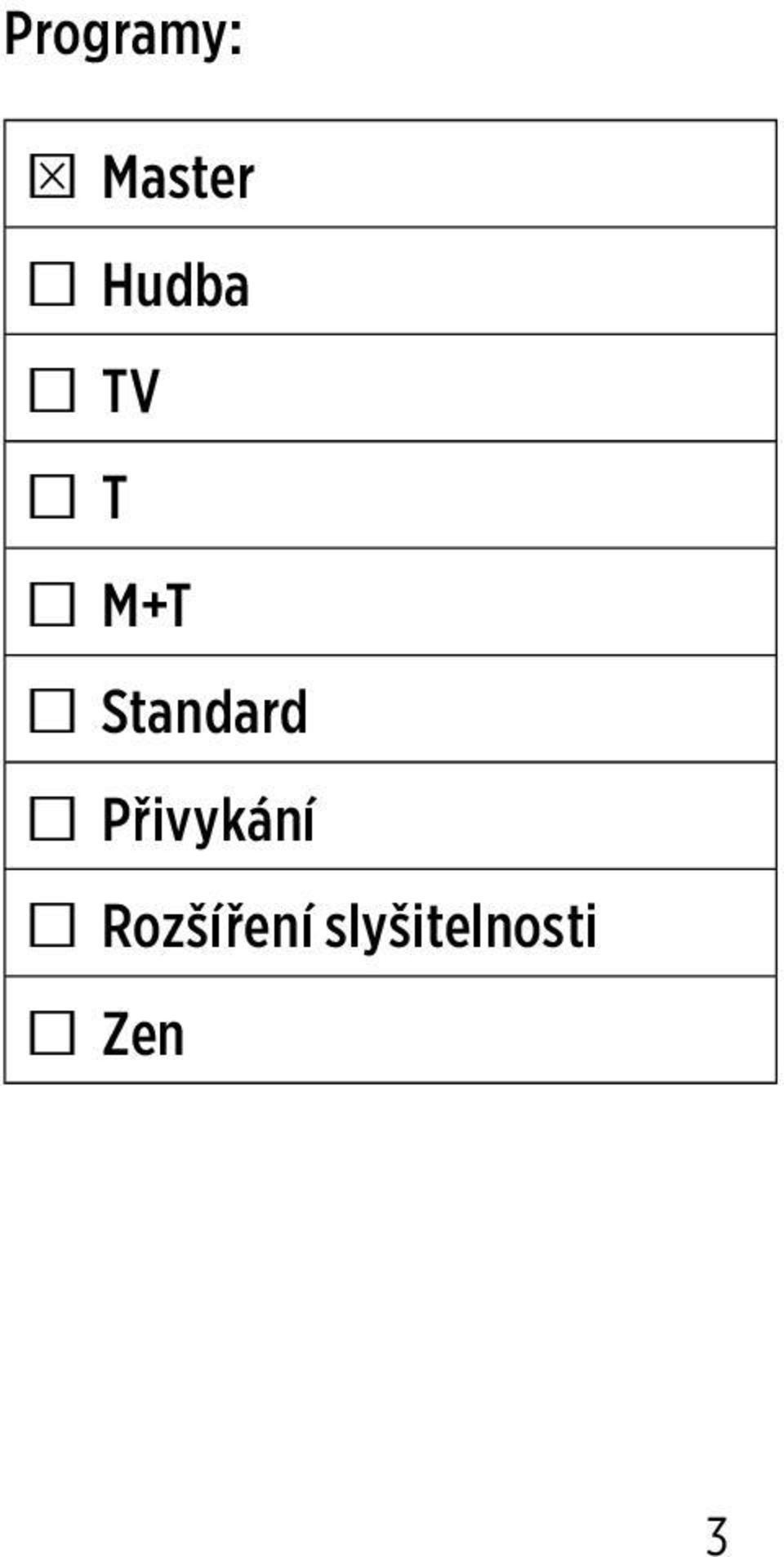 Standard Přivykání