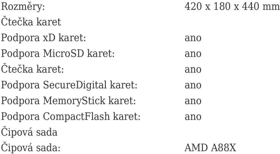 karet: Podpora MemoryStick karet: Podpora