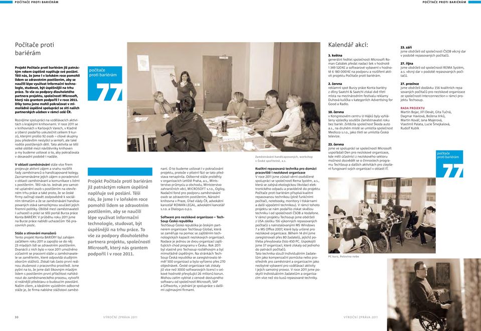 To vše za podpory dlouholetého partnera projektu, společnosti Microsoft, který nás grantem podpořil i v roce 2011.
