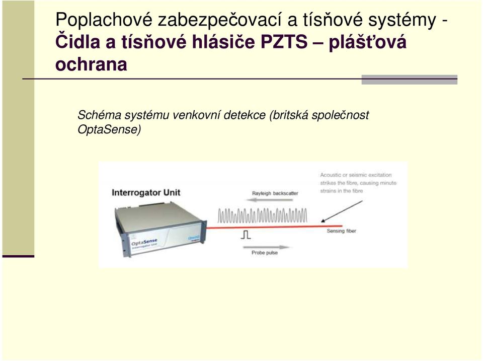 plášťová ochrana Schéma systému