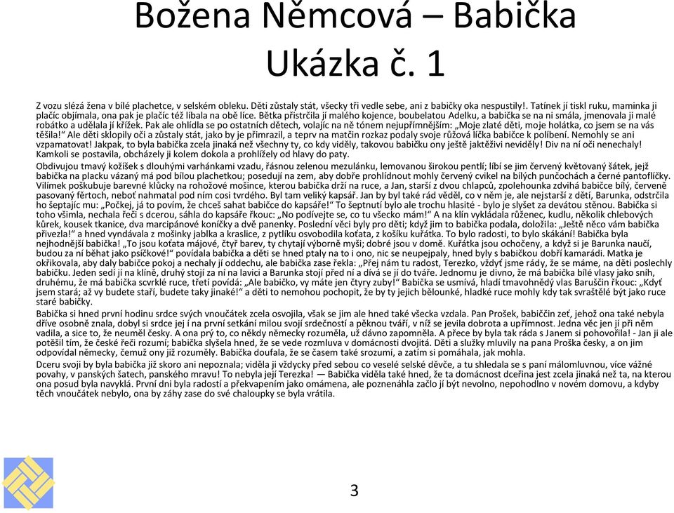 BOŽENA NĚMCOVÁ - BABIČKA - PDF Free Download