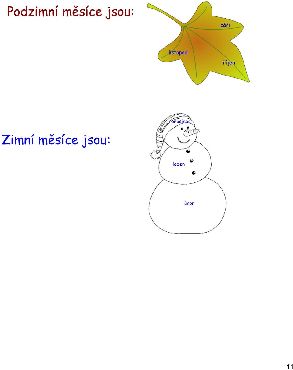 říjen prosinec Zimní