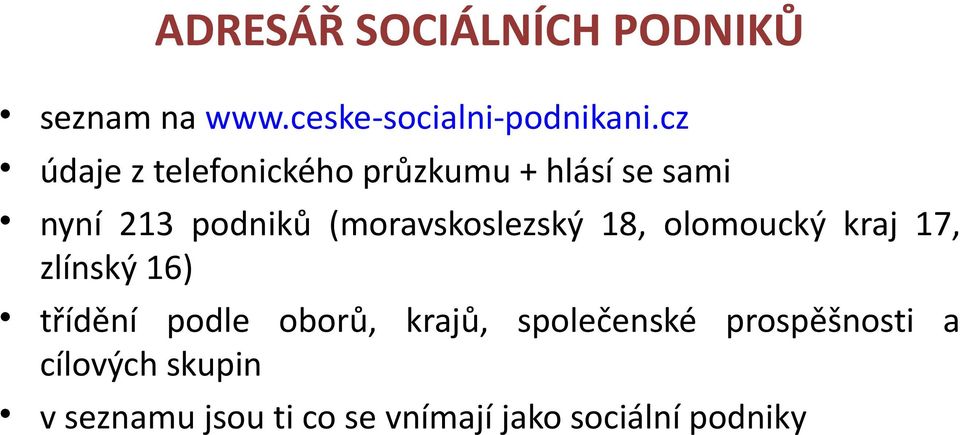 (moravskoslezský 18, olomoucký kraj 17, zlínský 16) třídění podle oborů,