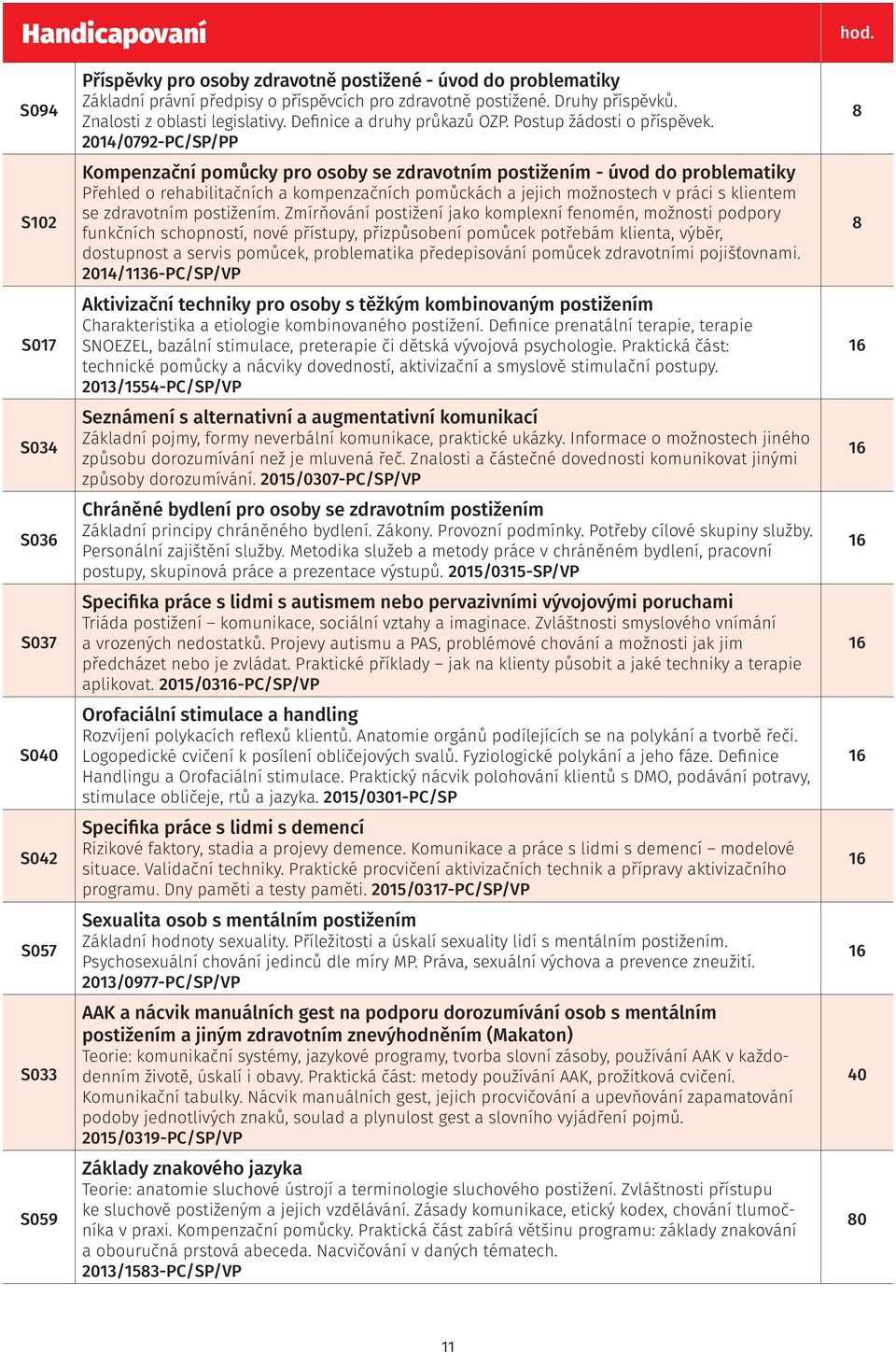 2014/0792-PC/SP/PP Kompenzační pomůcky pro osoby se zdravotním postižením - úvod do problematiky Přehled o rehabilitačních a kompenzačních pomůckách a jejich možnostech v práci s klientem se