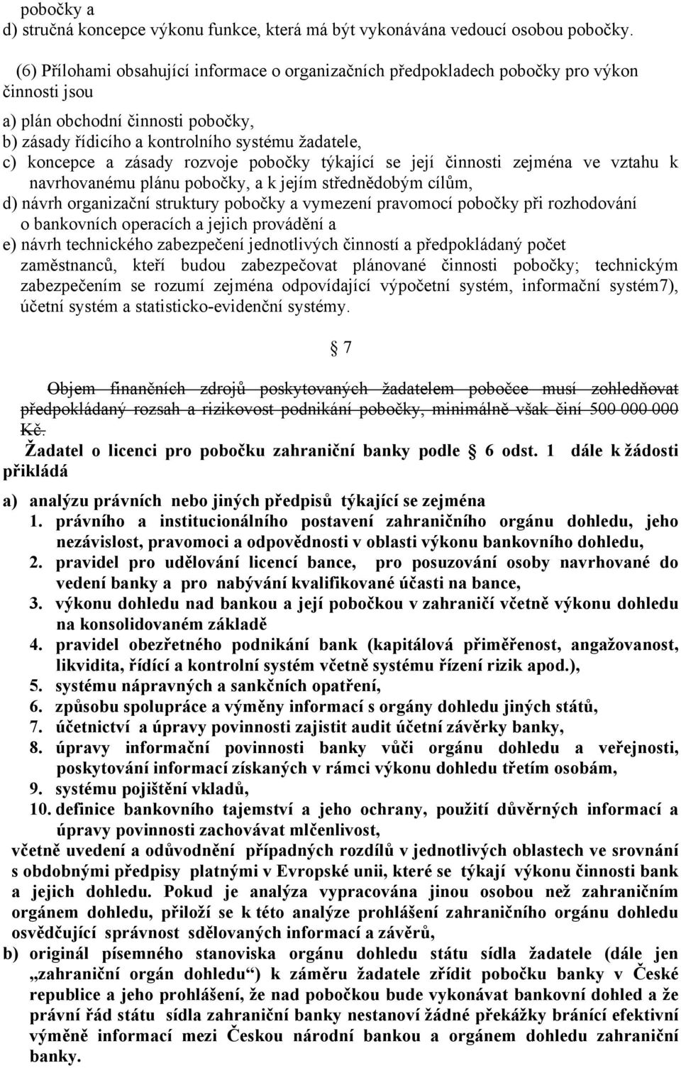 zásady rozvoje pobočky týkající se její činnosti zejména ve vztahu k navrhovanému plánu pobočky, a k jejím střednědobým cílům, d) návrh organizační struktury pobočky a vymezení pravomocí pobočky při