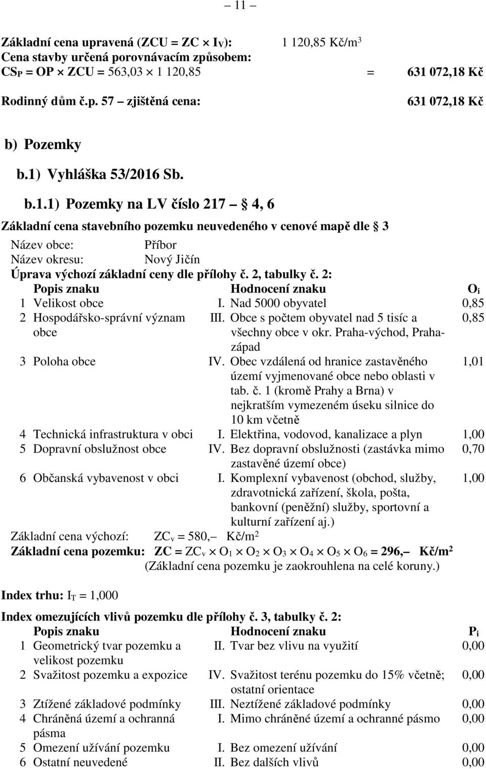 2, tabulky č. 2: Popis znaku Hodnocení znaku O i 1 Velikost obce I. Nad 5000 obyvatel 0,85 2 Hospodářsko-správní význam III. Obce s počtem obyvatel nad 5 tisíc a 0,85 obce všechny obce v okr.