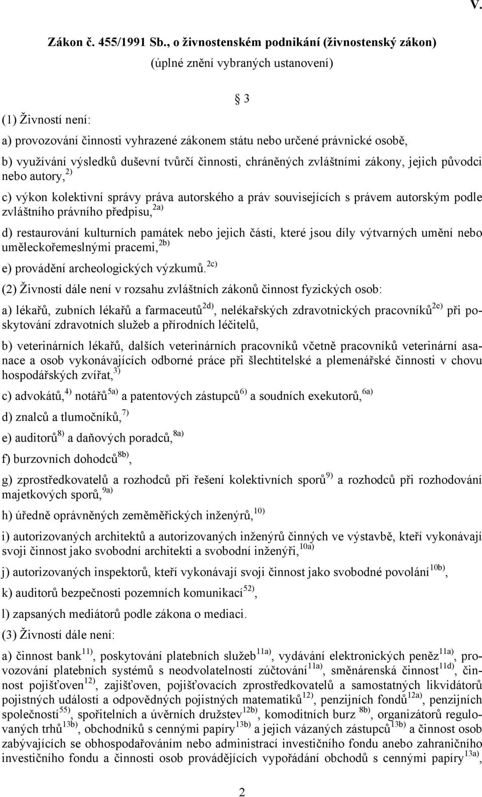 výsledků duševní tvůrčí činnosti, chráněných zvláštními zákony, jejich původci nebo autory, 2) c) výkon kolektivní správy práva autorského a práv souvisejících s právem autorským podle zvláštního