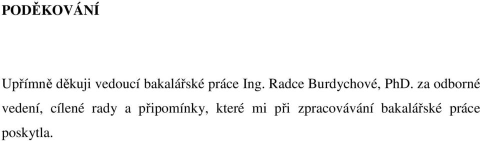 za odborné vedení, cílené rady a