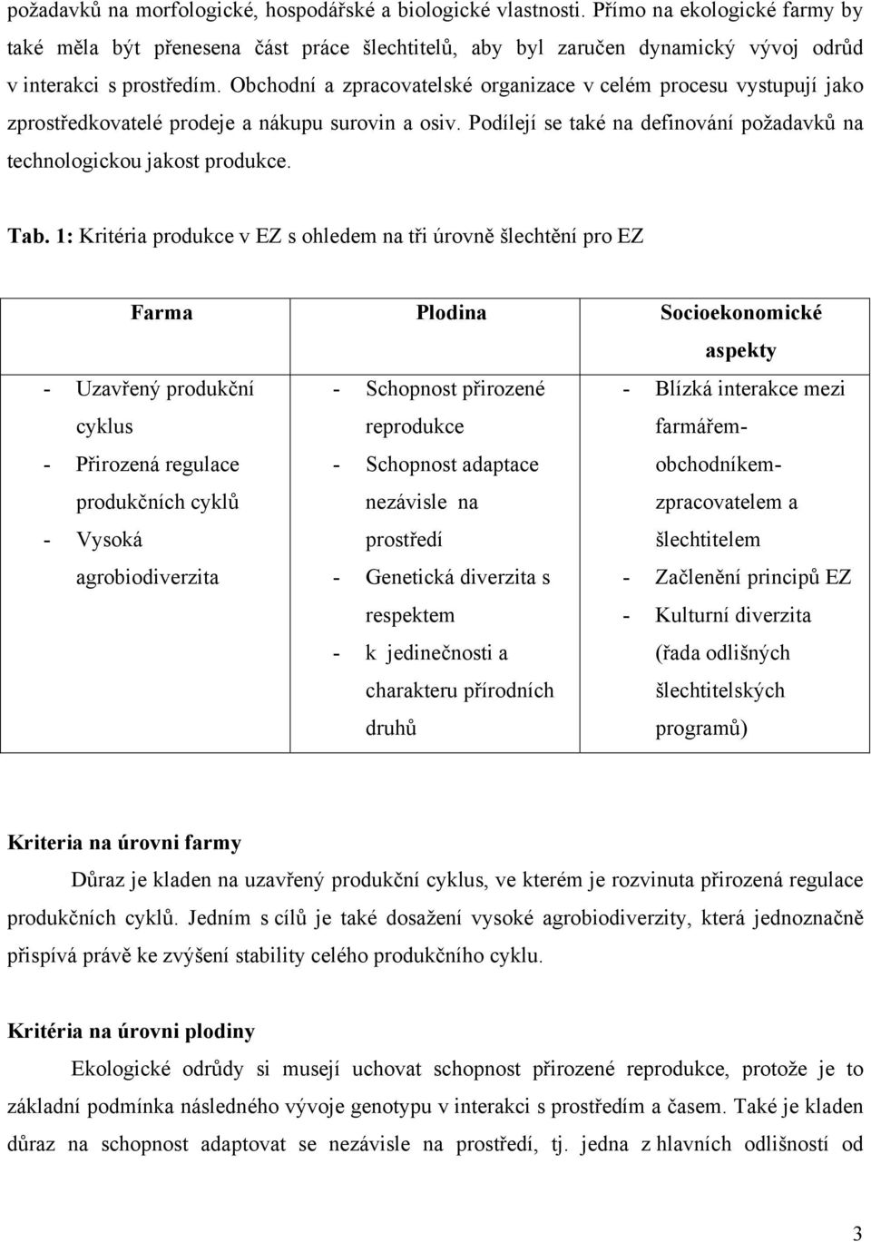 Obchodní a zpracovatelské organizace v celém procesu vystupují jako zprostředkovatelé prodeje a nákupu surovin a osiv. Podílejí se také na definování požadavků na technologickou jakost produkce. Tab.