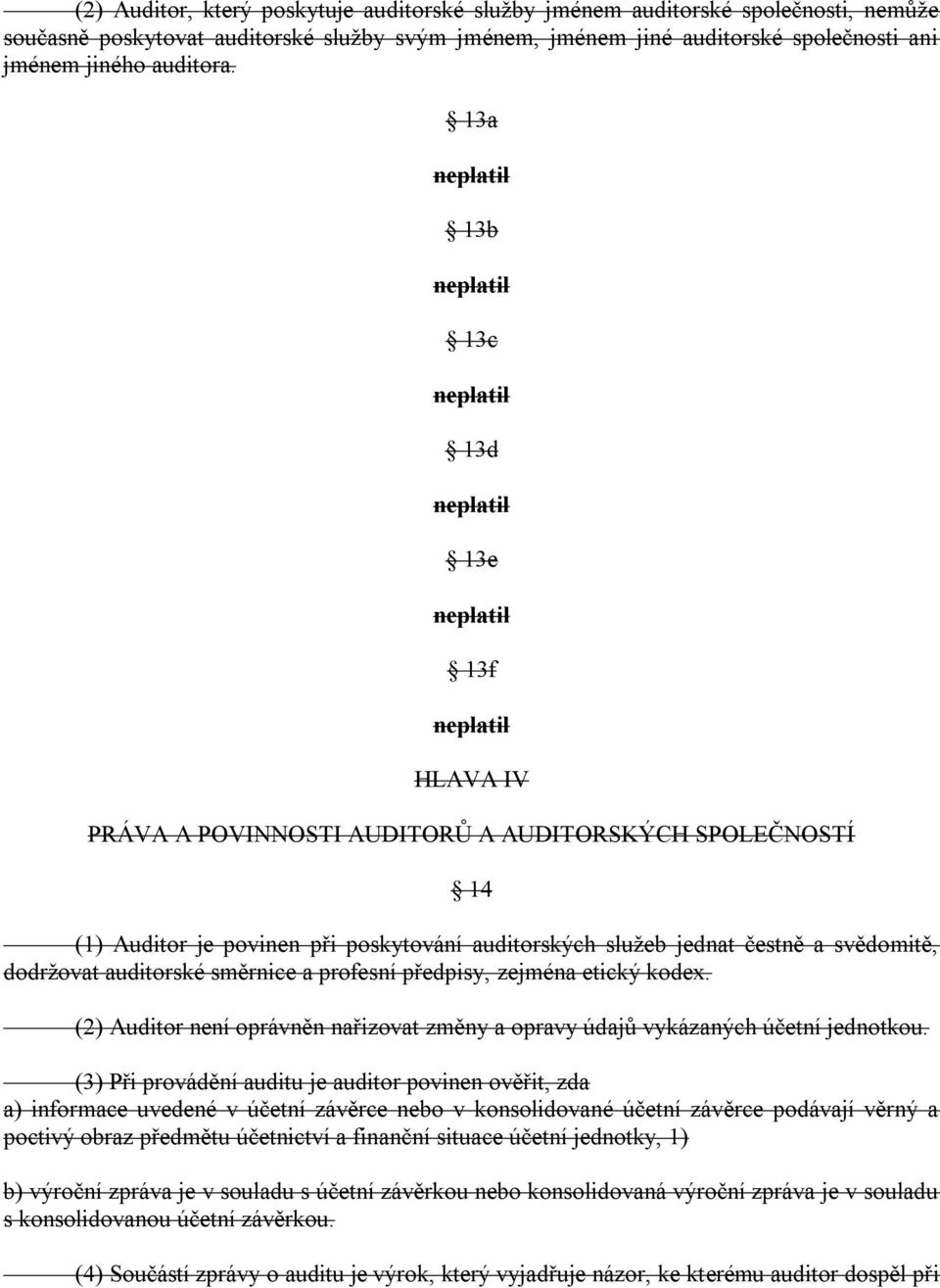 sluţeb jednat čestně a svědomitě, dodrţovat auditorské směrnice a profesní předpisy, zejména etický kodex. (2) Auditor není oprávněn nařizovat změny a opravy údajů vykázaných účetní jednotkou.