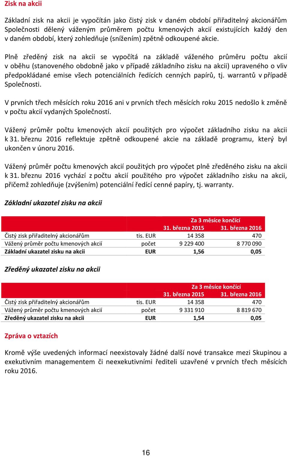 Plně zředěný zisk na akcii se vypočítá na základě váženého průměru počtu akcií v oběhu (stanoveného obdobně jako v případě základního zisku na akcii) upraveného o vliv předpokládané emise všech