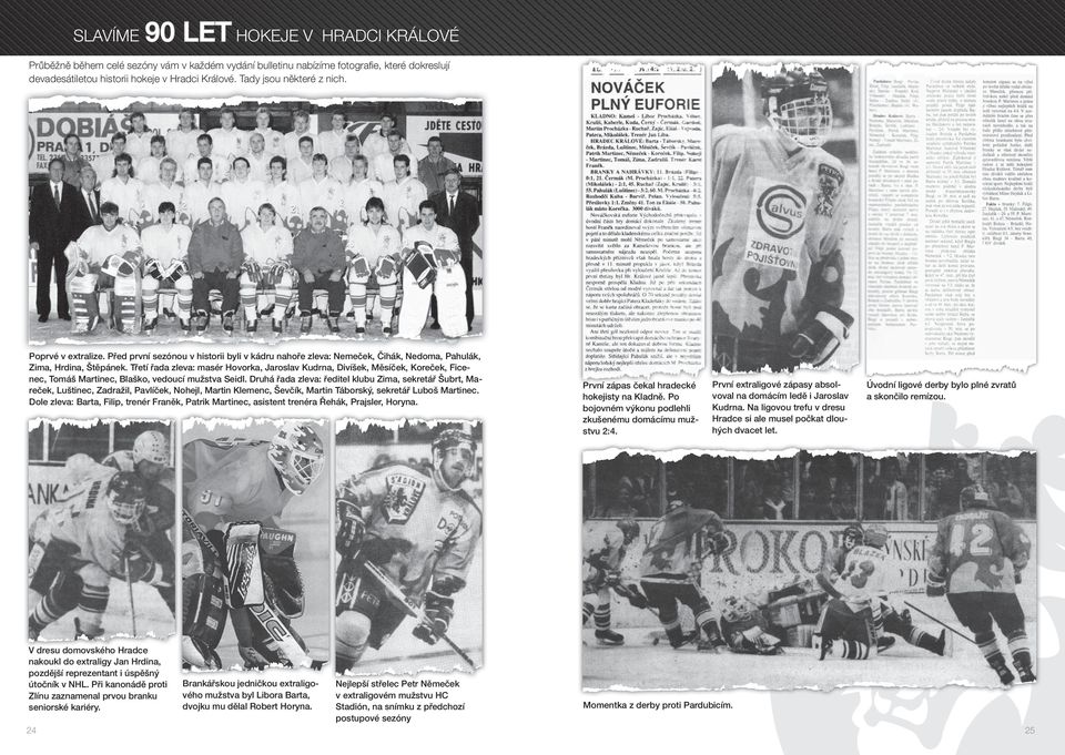 Třetí řada zleva: masér Hovorka, Jaroslav Kudrna, Divíšek, Měsíček, Koreček, Ficenec, Tomáš Martinec, Blaško, vedoucí mužstva Seidl.