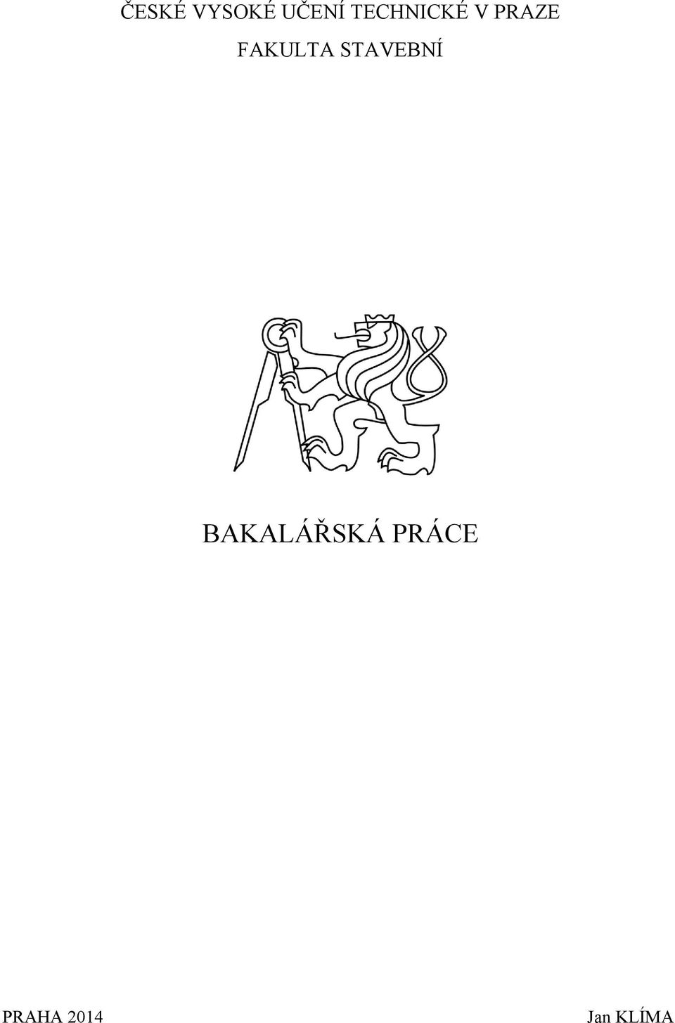 FAKULTA STAVEBNÍ