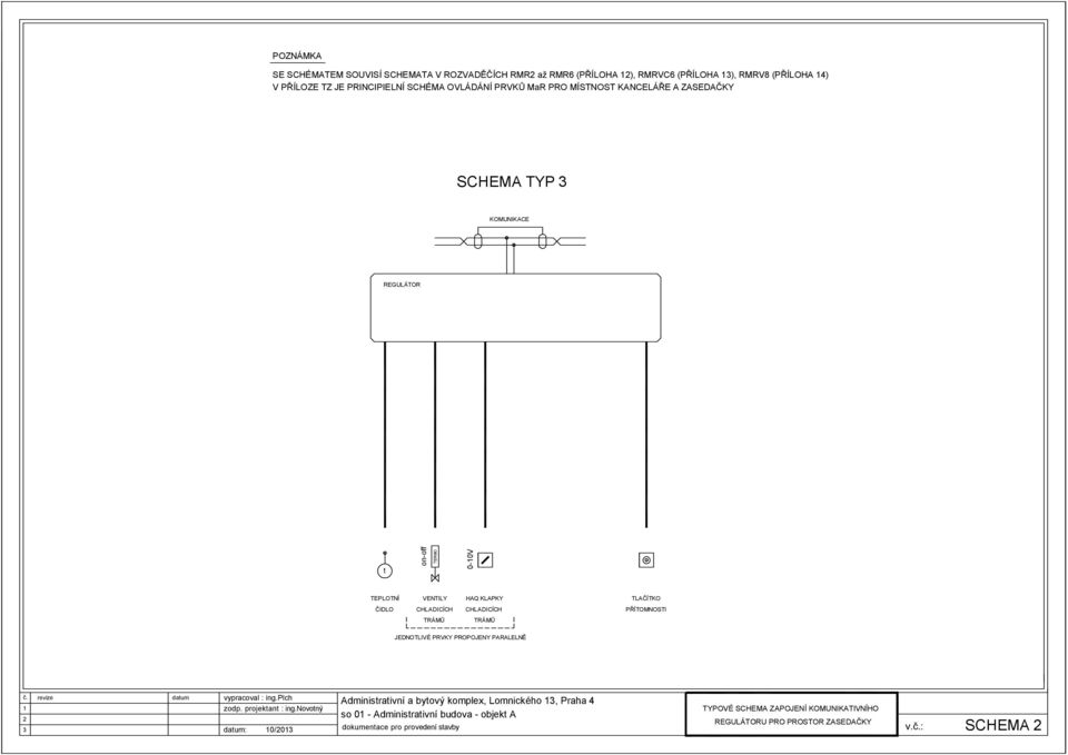 PRVKY PROPOJENY PARALELNĚ č. revize datum vypracoval : ing.plch 1 zodp. projektant : ing.