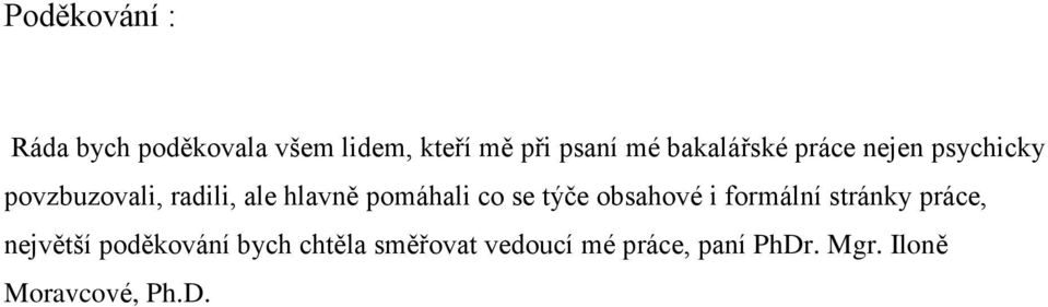 pomáhali co se týče obsahové i formální stránky práce, největší