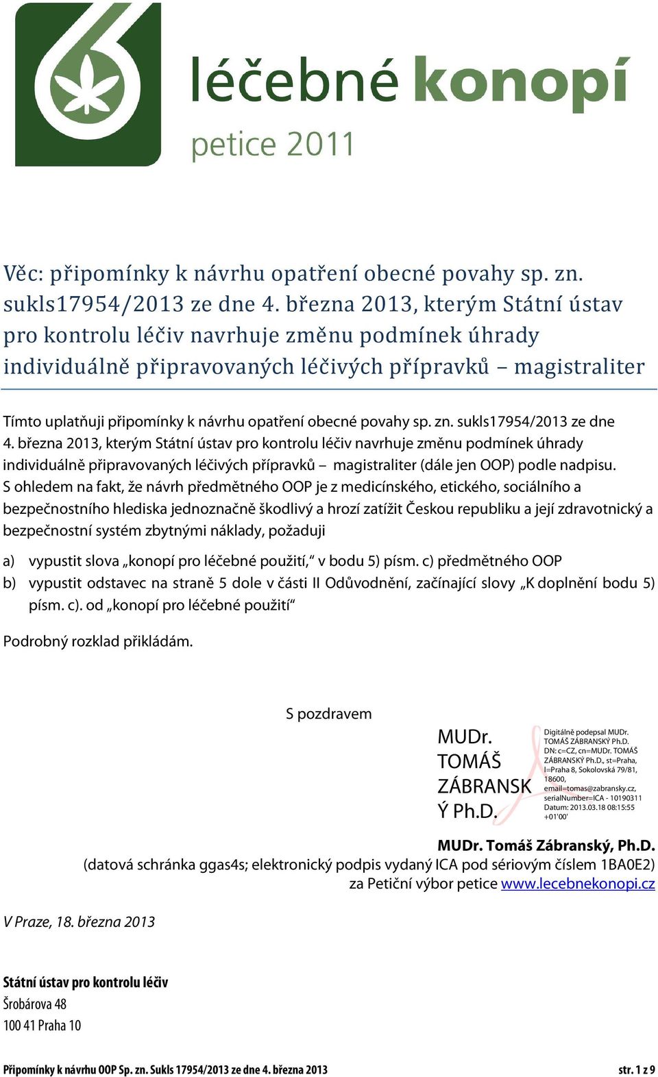 opatření obecné povahy sp. zn. sukls17954/2013 ze dne 4.