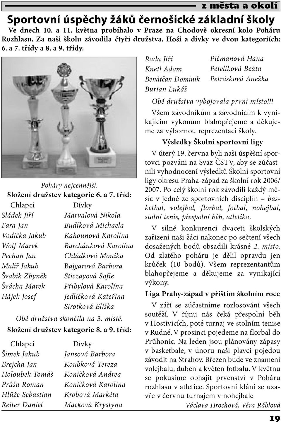 a 8. a 9. třídy.