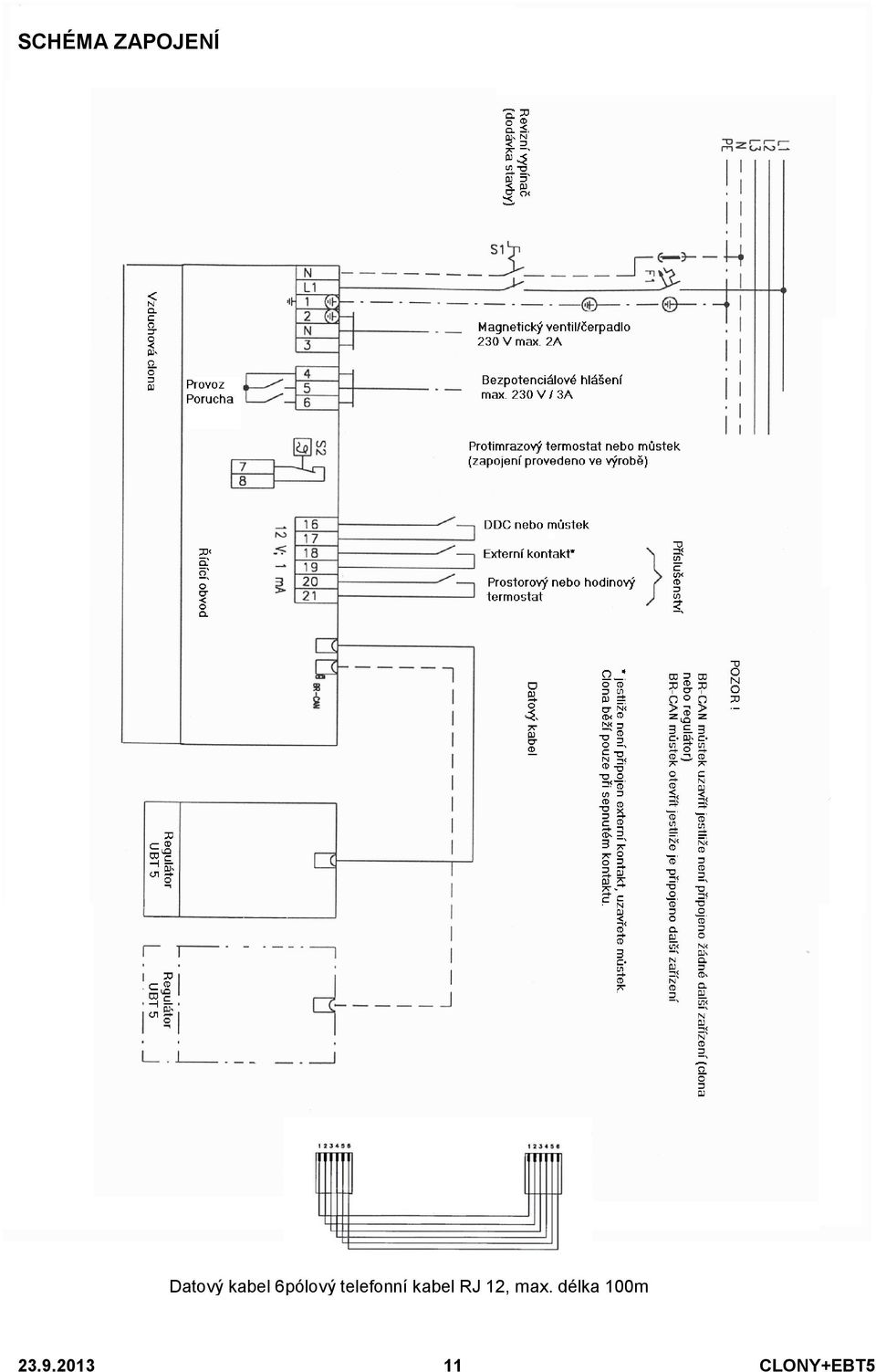 kabel RJ 12, max.