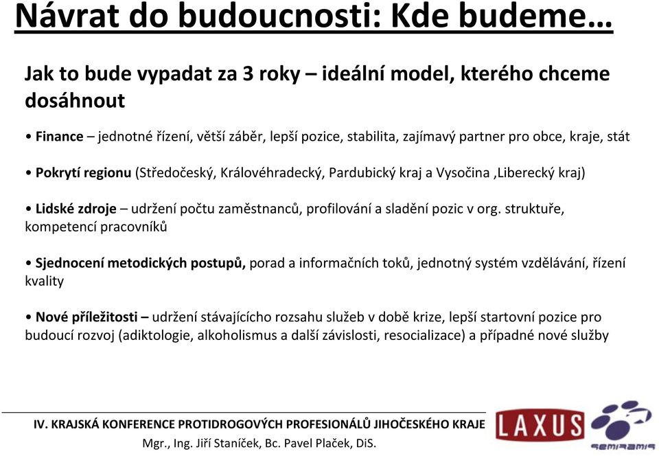 profilování a sladění pozic v org.