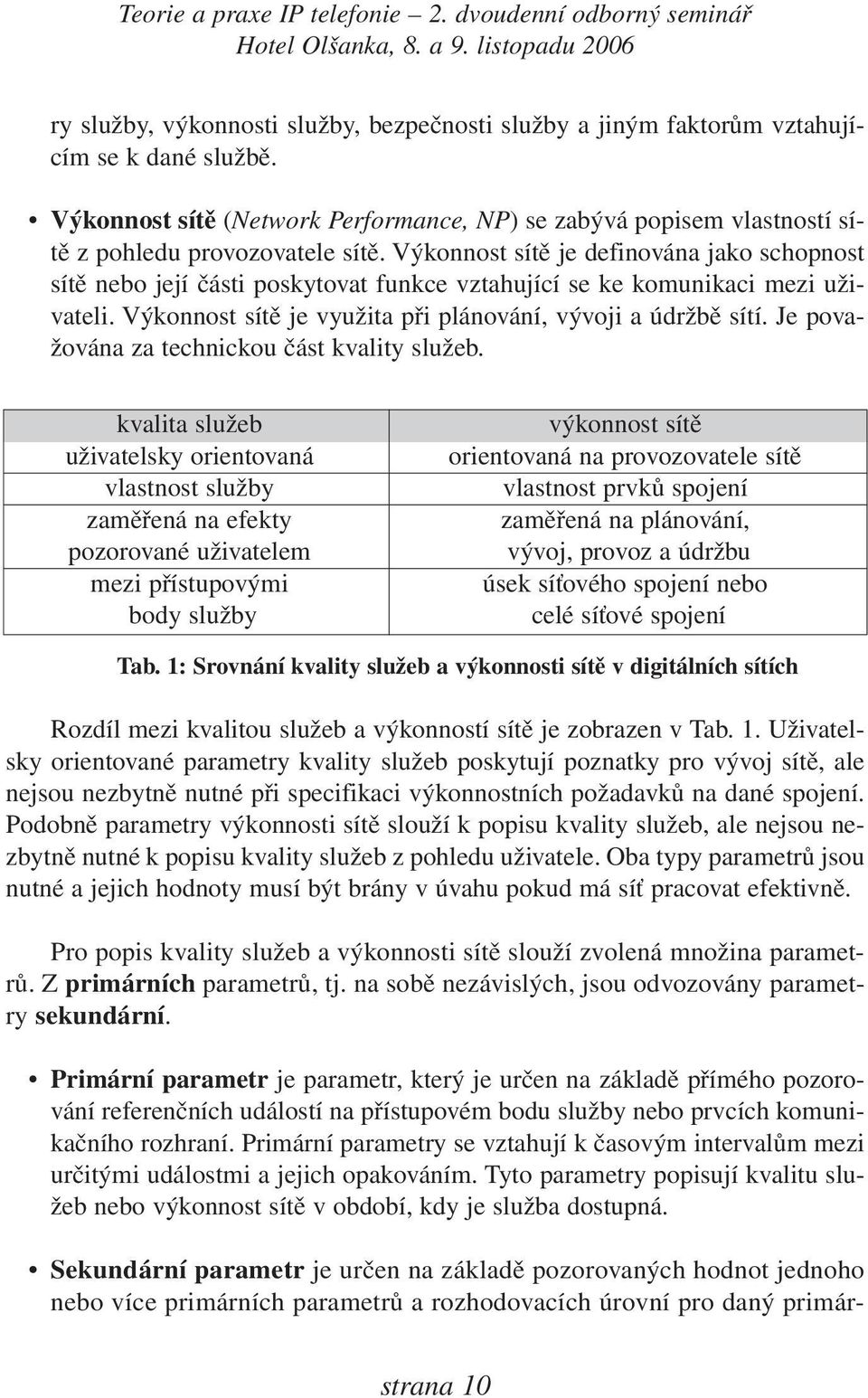 Je považována za technickou část kvality služeb.