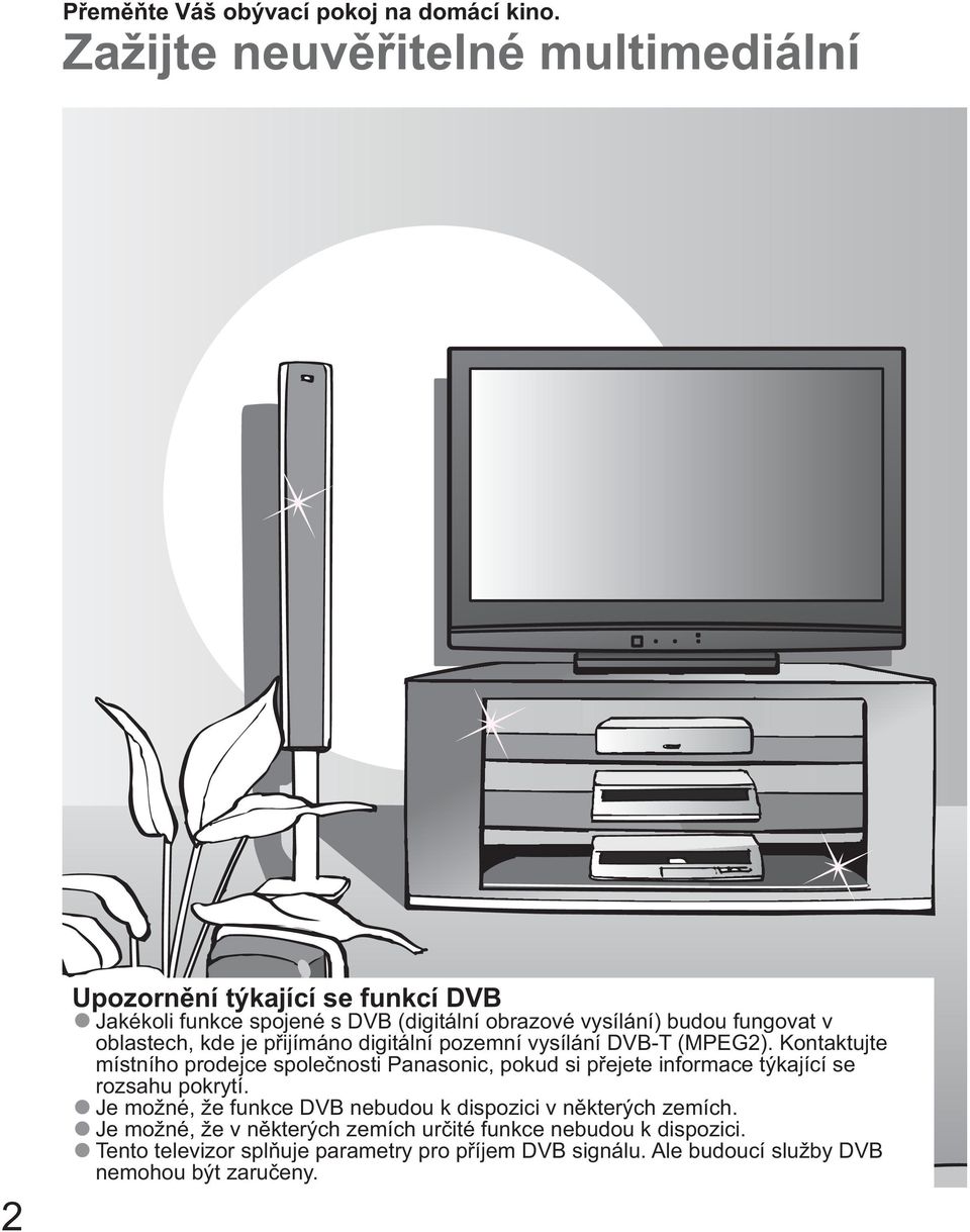 oblastech, kde je p ijímáno digitální pozemní vysílání DVB-T (MPEG2).