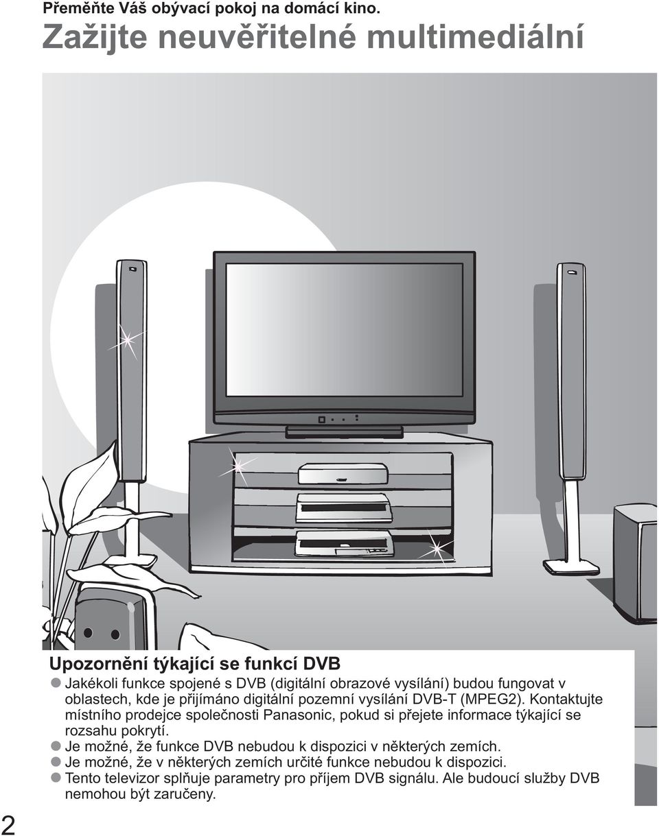 oblastech, kde je p ijímáno digitální pozemní vysílání DVB-T (MPEG2).