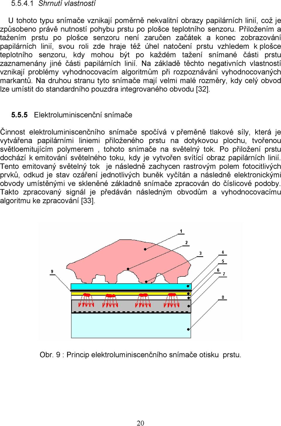 být po každém tažení snímané části prstu zaznamenány jiné části papilárních linií.