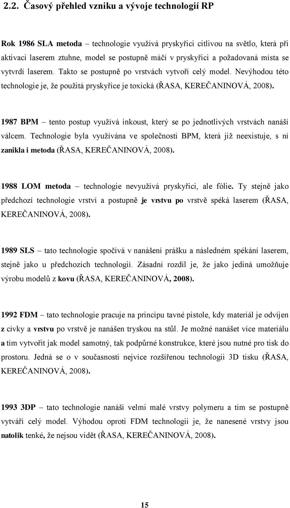 1987 BPM tento postup využívá inkoust, který se po jednotlivých vrstvách nanáší válcem.