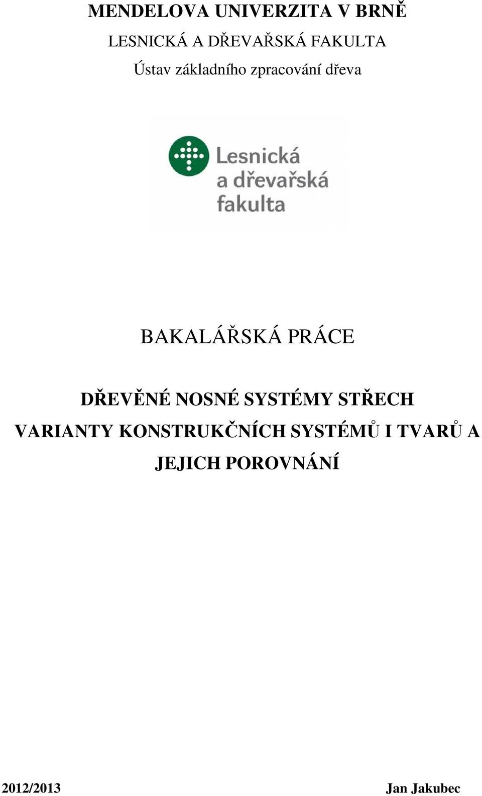 PRÁCE DŘEVĚNÉ NOSNÉ SYSTÉMY STŘECH VARIANTY