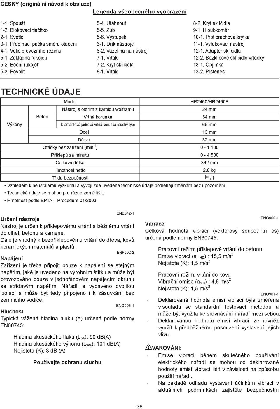 Protiprachová krytka -. Vyfukovací nástroj -. Adaptér sklí idla -. Bezklí ové sklí idlo vrta ky 3-. Objímka 3-.