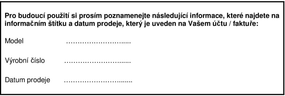 informačním štítku a datum prodeje, který je