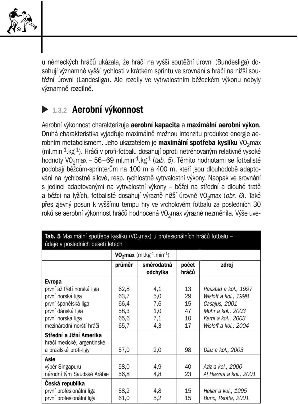 Druhá charakteristika vyjadřuje maximálně možnou intenzitu produkce energie aerobním metabolismem. Jeho ukazatelem je maximální spotřeba kyslíku VO 2 max (ml.min -1.kg -1 ).