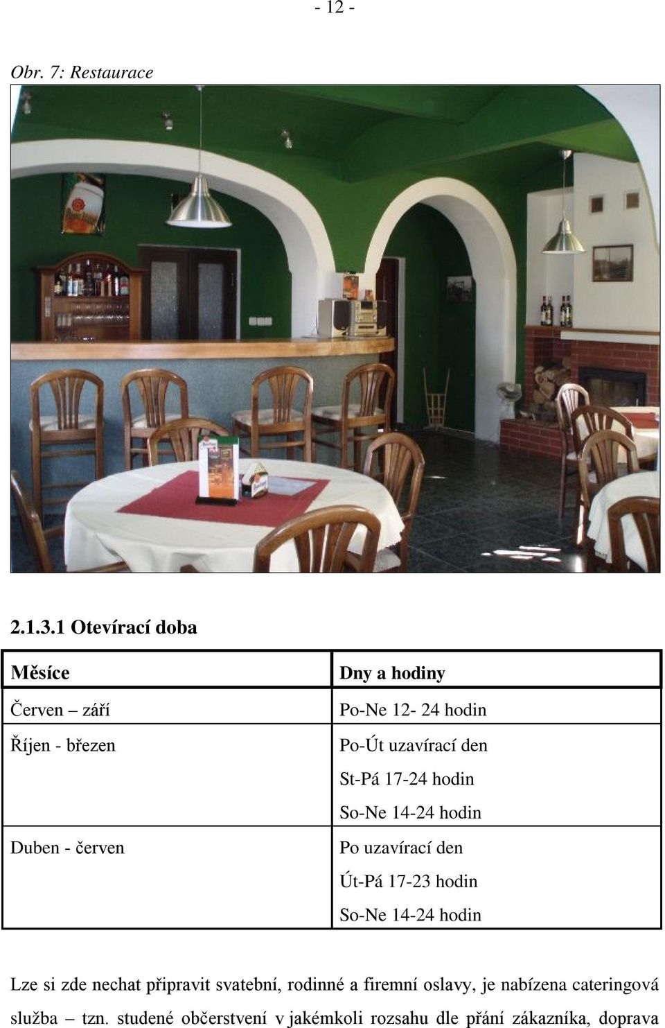 Po-Út uzavírací den St-Pá 17-24 hodin So-Ne 14-24 hodin Po uzavírací den Út-Pá 17-23 hodin So-Ne