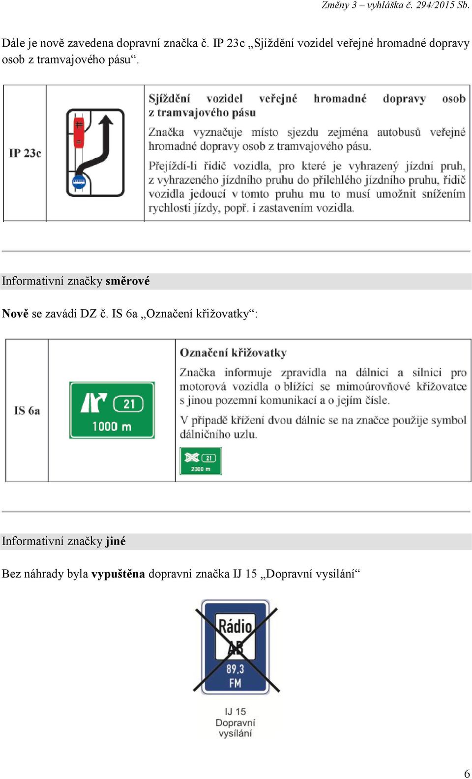 Informativní značky směrové Nově se zavádí DZ č.