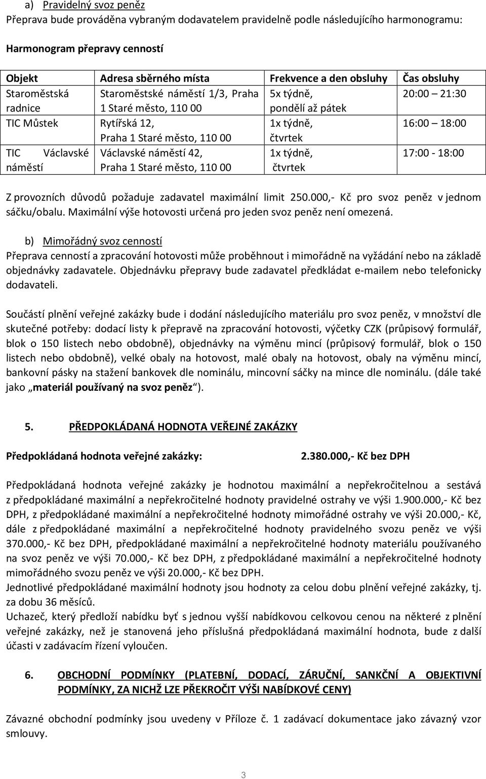 čtvrtek TIC Václavské Václavské náměstí 42, 1x týdně, 17:00-18:00 náměstí Praha 1 Staré město, 11000 čtvrtek Z provozních důvodů požaduje zadavatel maximální limit 250.