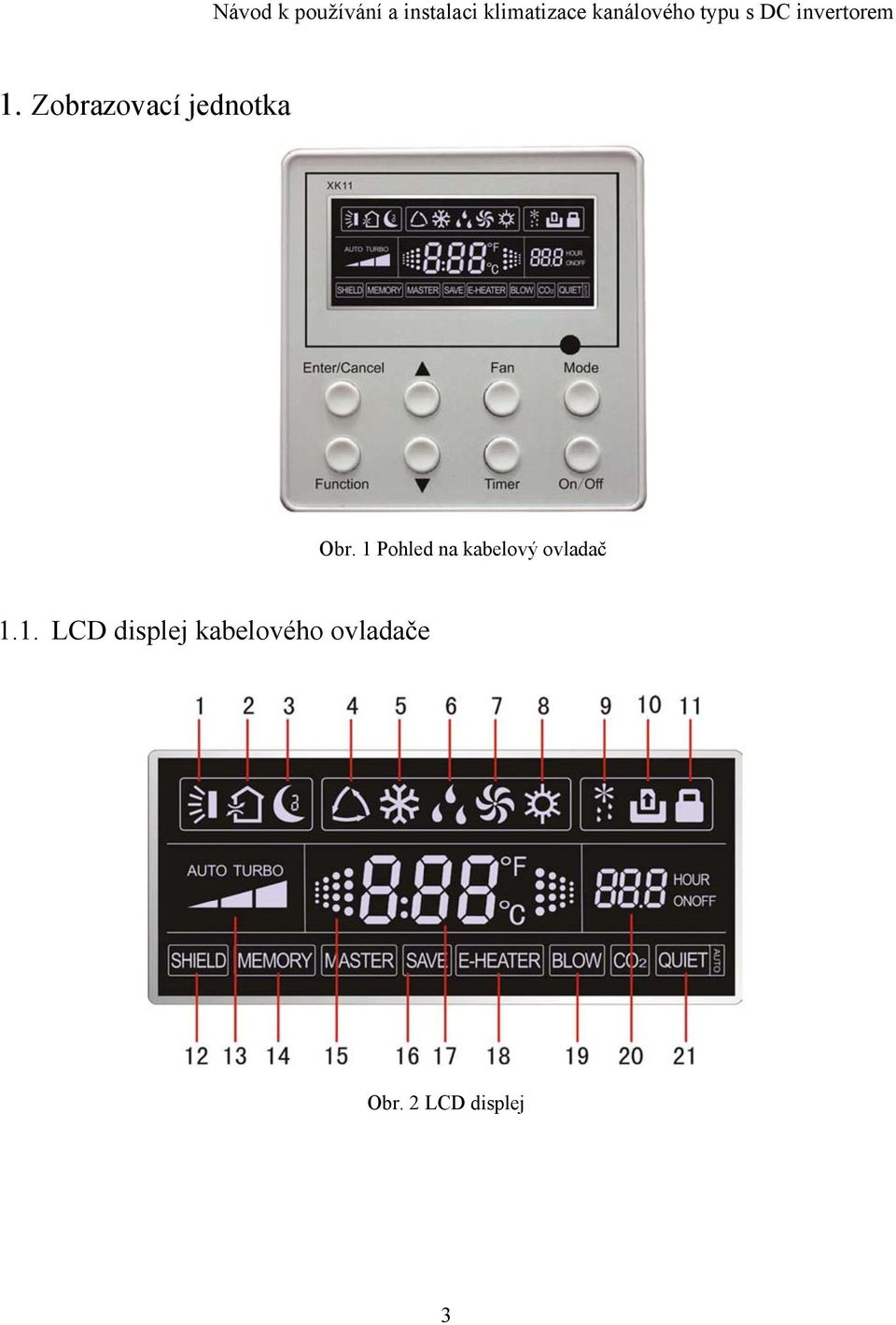 1.1. LCD displej kabelového