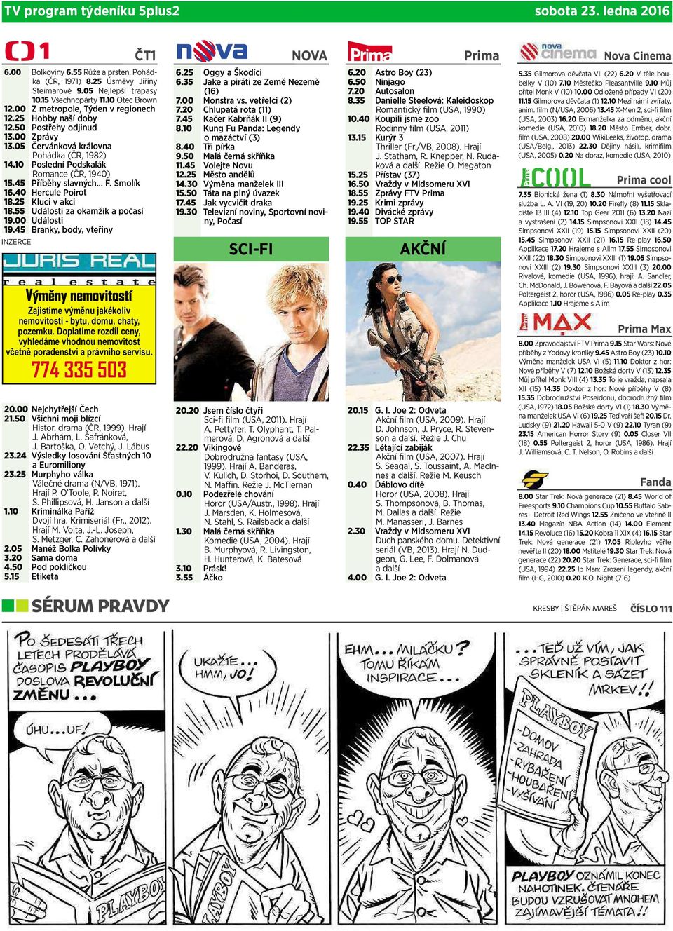 45 Příběhy slavných... F. Smolík 16.40 Hercule Poirot 18.25 Kluci vakci 18.55 Události za okamžik apočasí 19.00 Události 19.45 Branky, body, vteřiny 20.00 Nejchytřejší Čech 21.