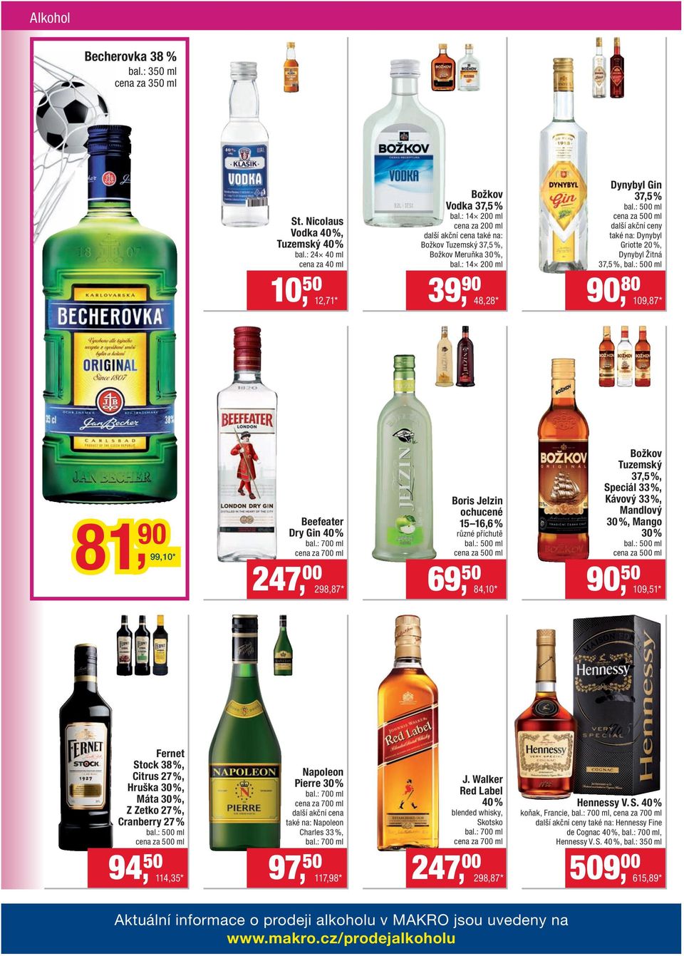 : 500 ml 10, 50 12,71 * 39, 90 90, 80 48,28 * 109,87 * 81, 90 90 99,10 * Beefeater Dry Gin 40 % bal.: 700 ml cena za 700 ml 247, 00 298,87 * Boris Jelzin ochucené 15 16,6 % různé příchutě bal.