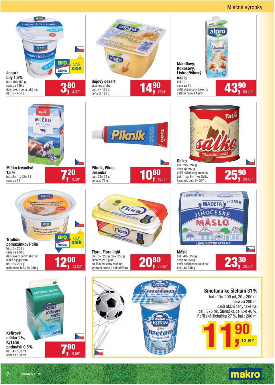 : 20 397 g cena za 397 g bal.: 1 kg, 6 1 kg, Salko karamel, bal.: 6 397 g 10, 60 12,19 * 25, 90 29,79 * Tradiční pomazánkové bílé bal.: 6 200 g cena za 200 g lehké s jogurtem, bal.
