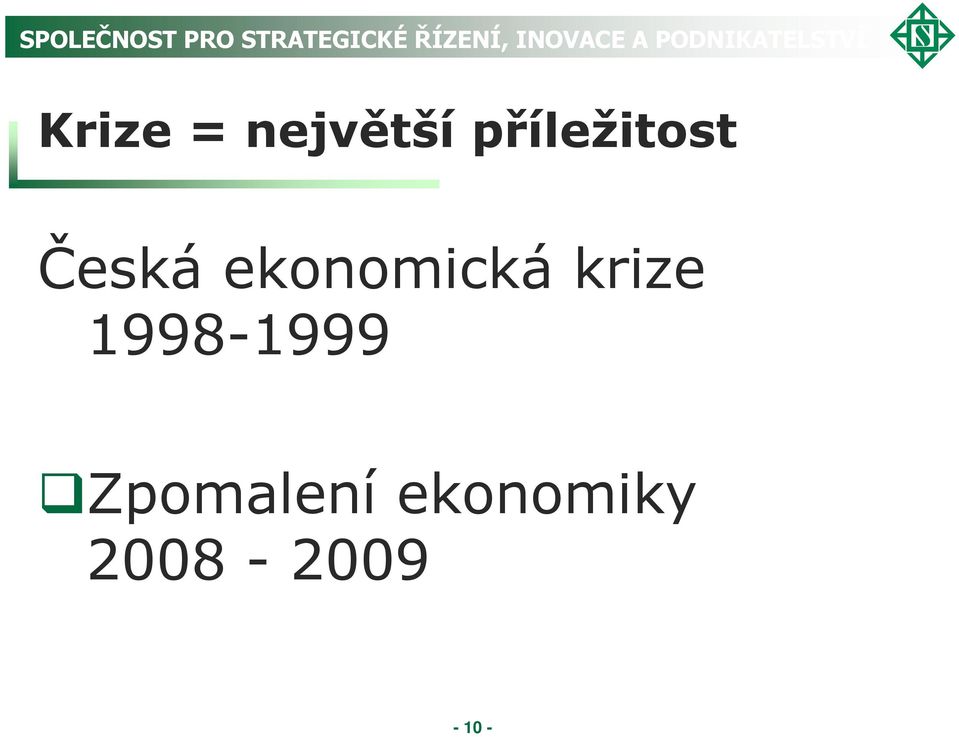 ekonomická krize