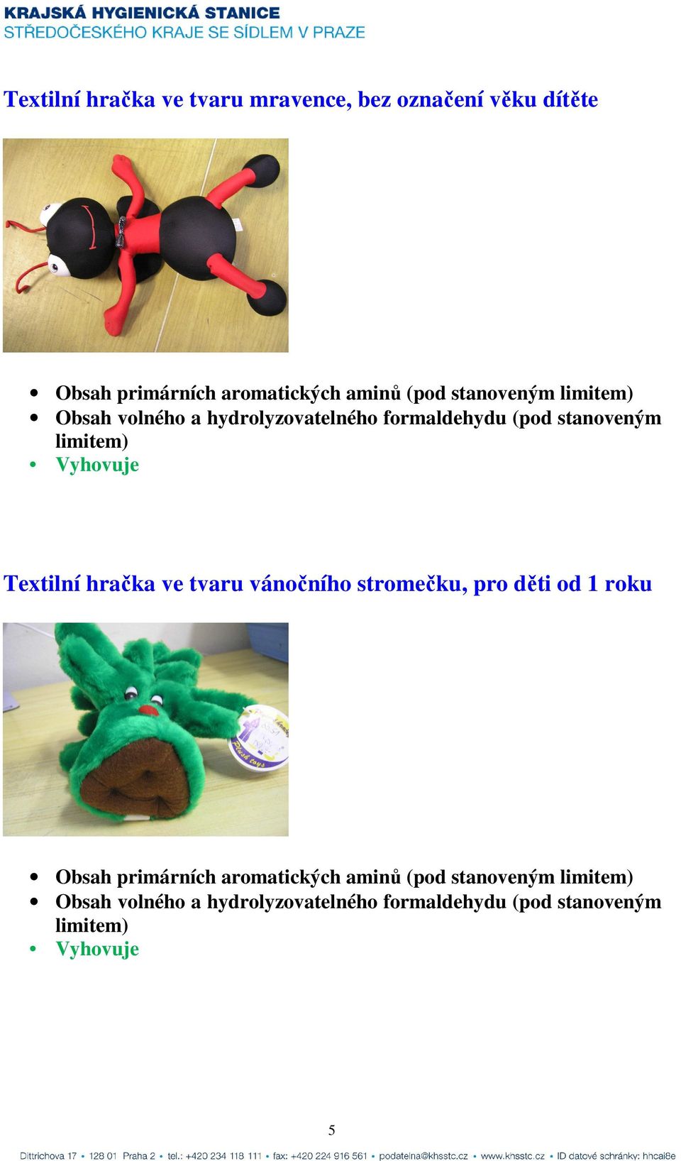 Textilní hračka ve tvaru vánočního stromečku, pro děti od 1 roku Obsah primárních aromatických