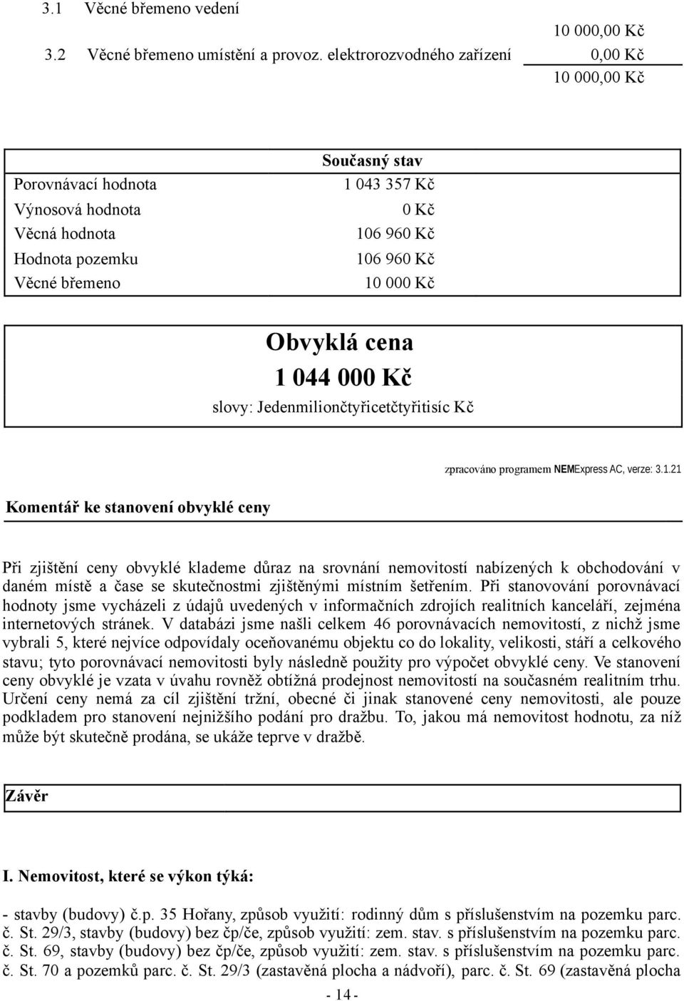 Obvyklá cena 1 
