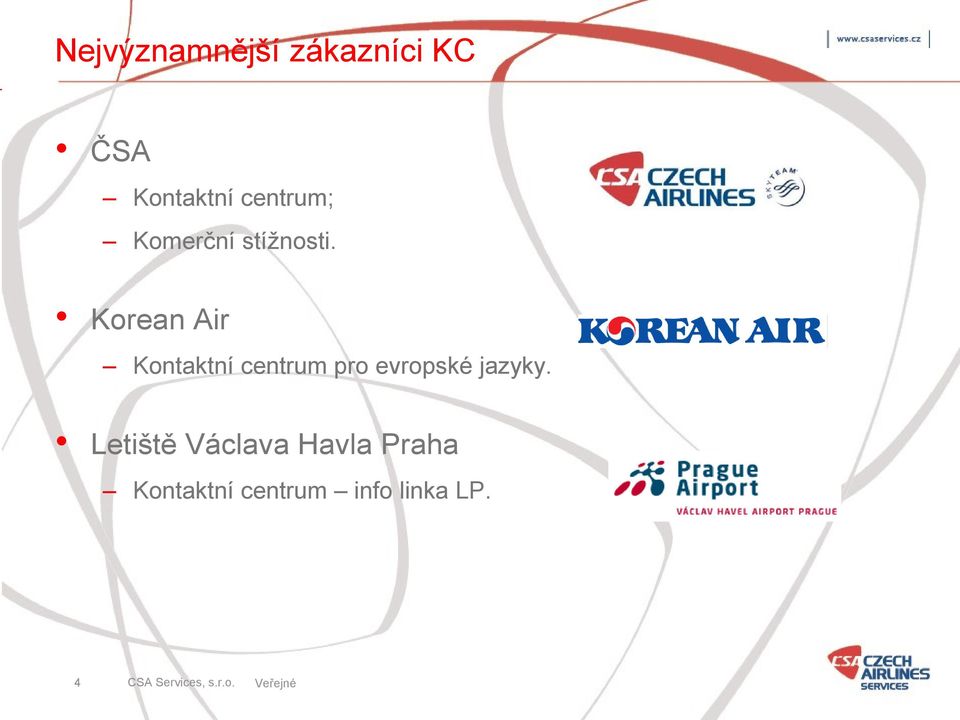 Korean Air Kontaktní centrum pro evropské