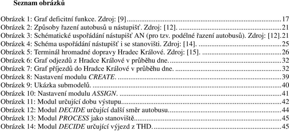 ...26 Obrázek 6: Graf odjezdů z Hradce Králové v průběhu dne...32 Obrázek 7: Graf příjezdů do Hradce Králové v průběhu dne....32 Obrázek 8: Nastavení modulu CREATE....39 Obrázek 9: Ukázka submodelů.