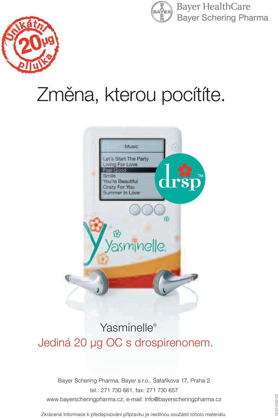 : 271 730 661, fax: 271 730 657 www.bayerscheringpharma.