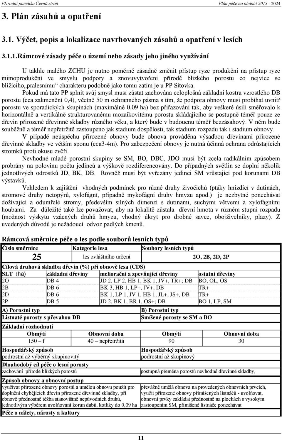 1.Rámcové zásady péče o území nebo zásady jeho jiného využívání U takhle malého ZCHU je nutno poměrně zásadně změnit přístup ryze produkční na přístup ryze mimoprodukční ve smyslu podpory a