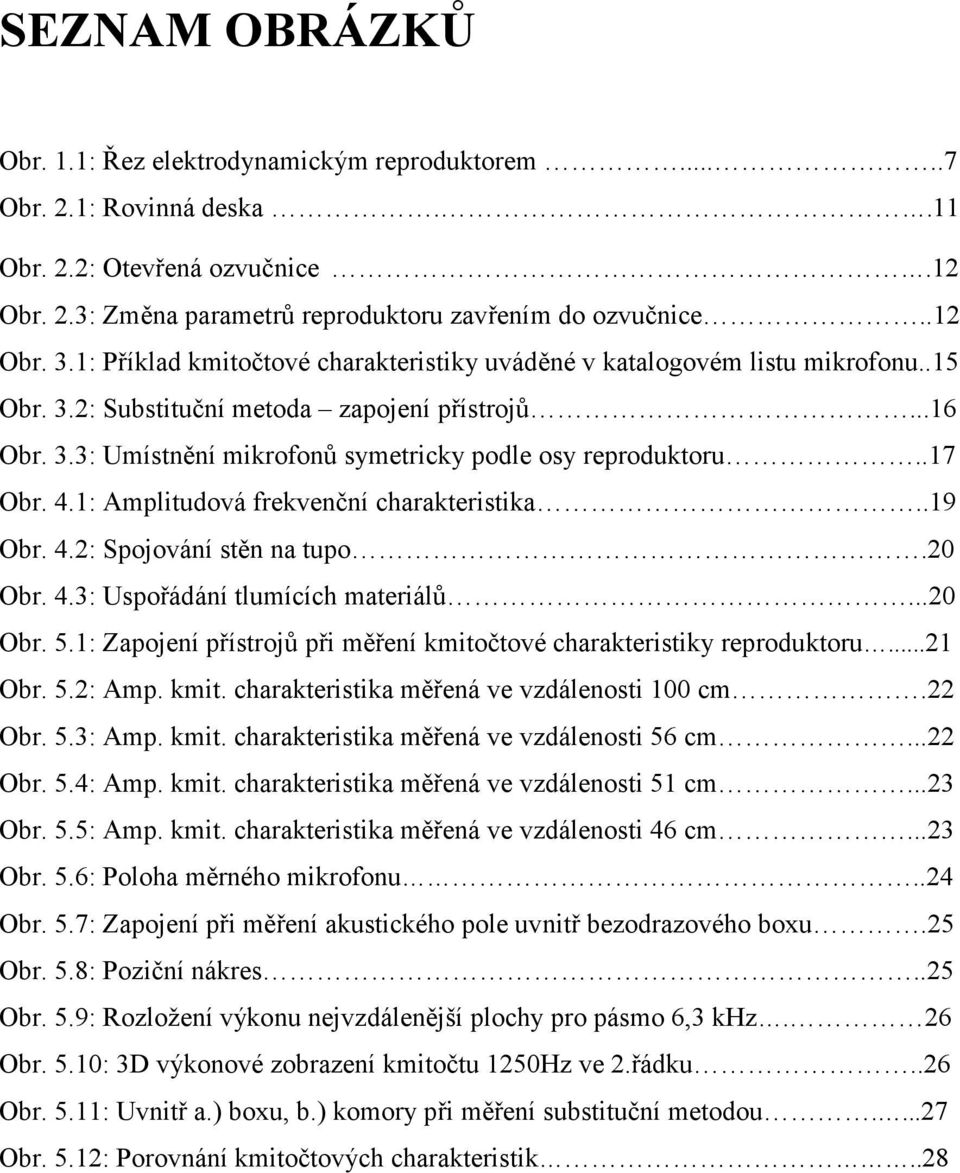 .17 Obr. 4.1: Amplitudová frekvenční charakteristika..19 Obr. 4.2: Spojování stěn na tupo.20 Obr. 4.3: Uspořádání tlumících materiálů...20 Obr. 5.