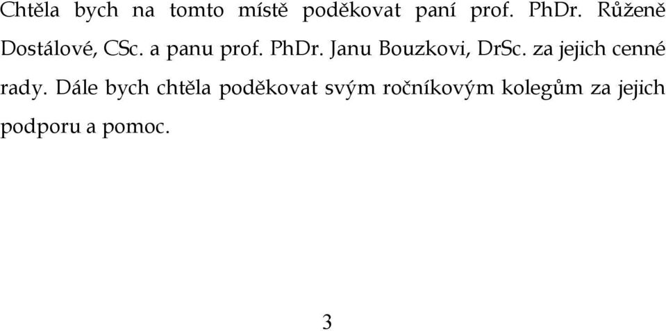 Janu Bouzkovi, DrSc. za jejich cenné rady.