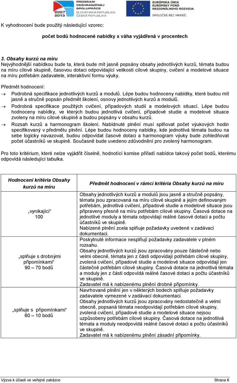 cvičení a modelové situace na míru potřebám zadavatele, interaktivní formu výuky. Předmět hodnocení: Podrobná specifikace jednotlivých kurzů a modulů.